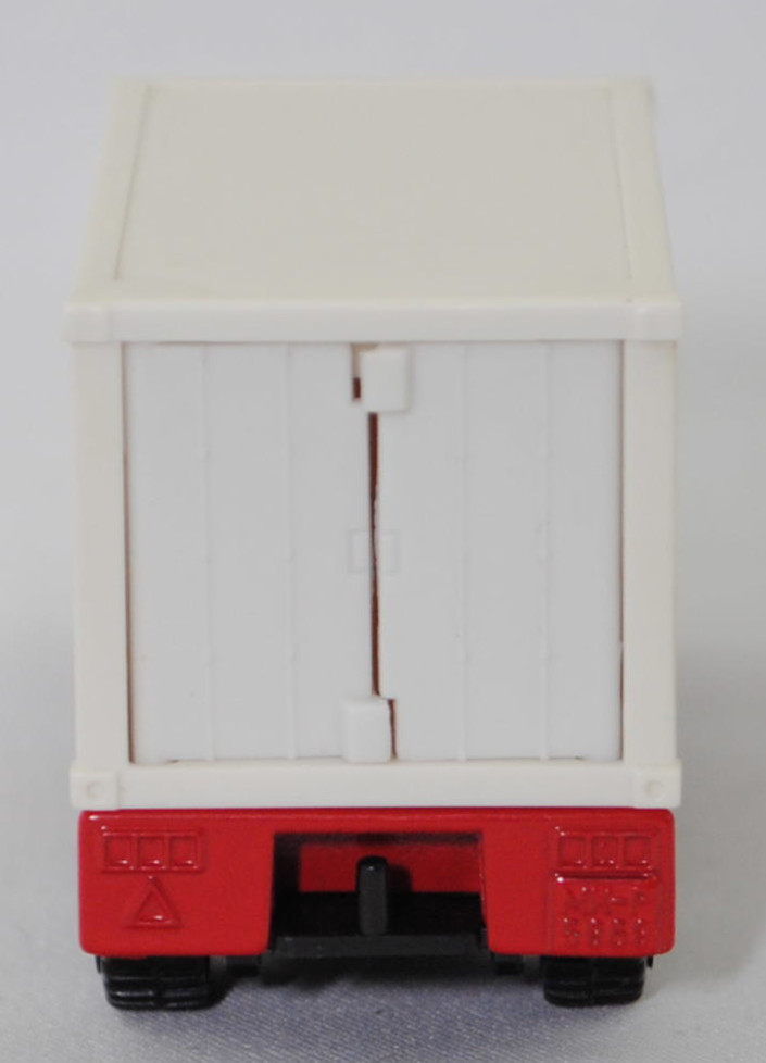 00000 Iveco TurboStar 240-36 6x2 (Modell 1987-1990) Container-Transporter, karminrot, Bpr. 0815 / 0816, C3 reinweiß, 1:86, Container reinweiß, SEA LAND, 1:121, SIKU SUPER, m
