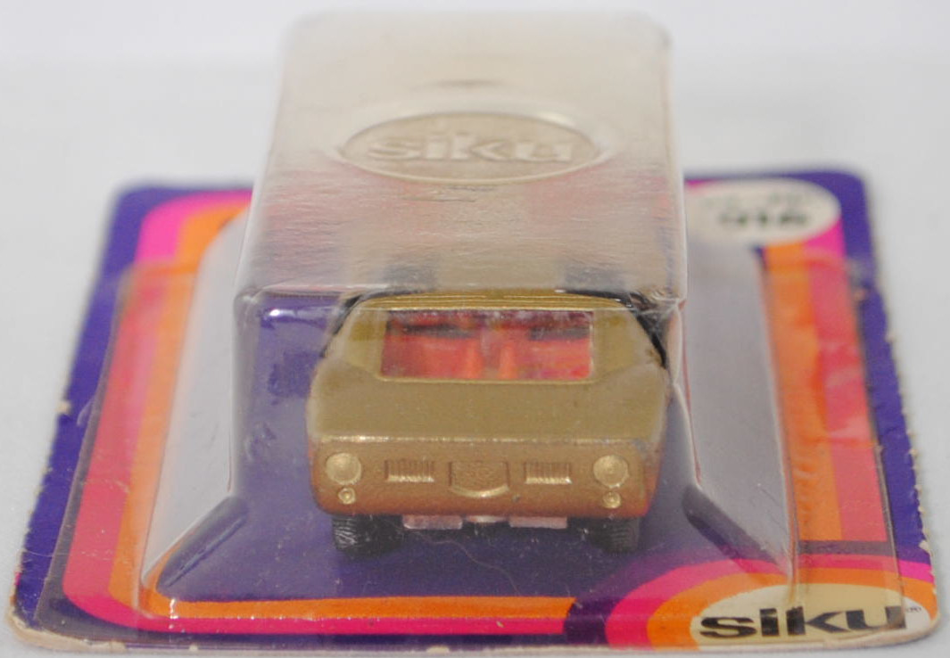 00005 Ford GT40 (Mk I bzw. Mark 1, Modell 1965-1967), Karosserie goldmetallic, Türen schwarz, Bpr. V 296 / W-Germ, Verglasung klar, R11 gerillt, SIKU SUPER, 1:57, P17 (Farbe) (geklebt)