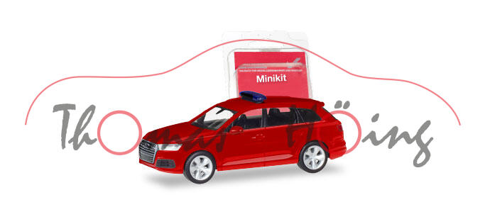 Audi Q7 (Typ 4M, Modell 2015-), dunkel-verkehrsrot, Herpa, MINIKIT, 1:87, mb (EAN 4013150013536)