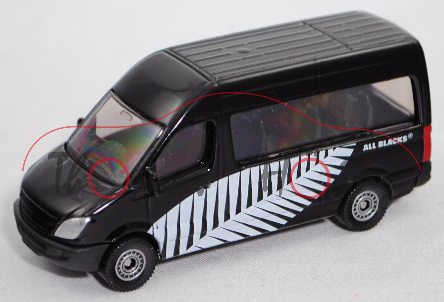 80401 NZ All Blacks Mercedes-Benz Sprinter II (Modell 2006-2013) Kleinbus Team Van, schwarz, P29e