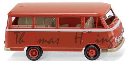 Borgward 611 Bus, Modell 1957, korallenrot, Wiking, 1:87, mb