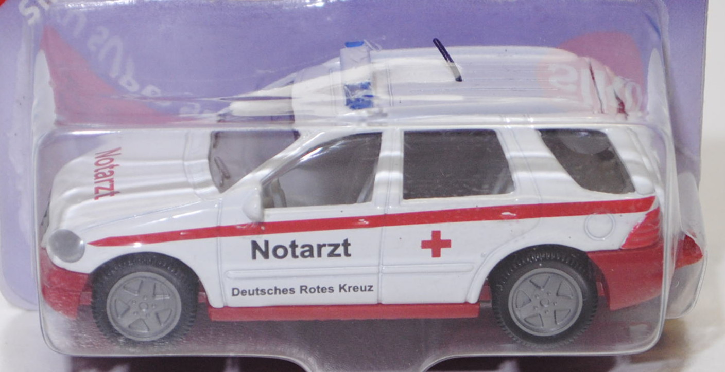 00000 Mercedes-Benz ML 320 (W 163, Modell 1997-2001) Notarztwagen, reinweiß/rot, P26