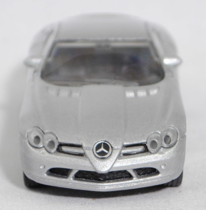 00000 Mercedes-Benz SLR McLaren (1. Generation, C 199, Modell 2004-2008), silbergraumetallic, Bpr. 1004, B25a / B25b silbergrau, SIKU SUPER, 1:55, m