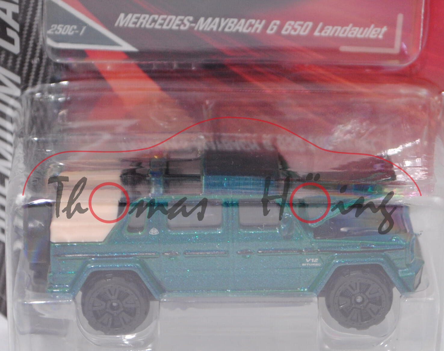 Mercedes-Maybach G 650 Landaulet (Modell 2017), hell-signalgrünmetallic, majorette, 1:61, Blister