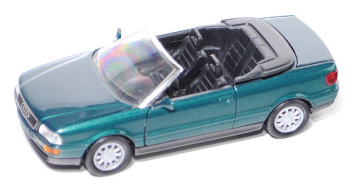 Audi Cabriolet (B4, Typ 8G), Modell 1991-2000, blaugrünmetallic, innen schwarz, Schabak, 1:43