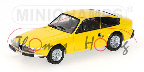 Alfa Romeo Junior Zagato GT 1600, Modell 1972-1975, zinkgelb, Minichamps, 1:43, PC-Box