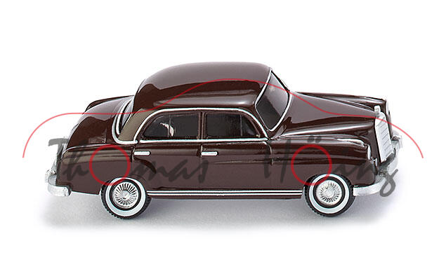 Mercedes-Benz 220a Limousine (Baureihe W 180 I, Modell 1954-1956), dunkelbraun, Wiking, 1:87, mb