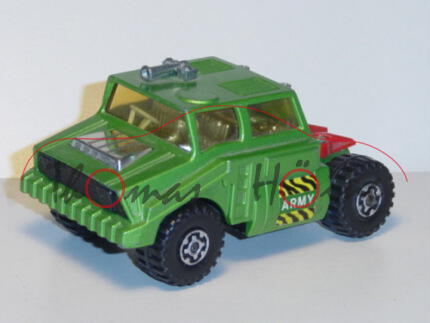 Tank Transporter, grünmetallic, ARMY, Auflieger und Ladegut weg, Matchbox Battle Kings