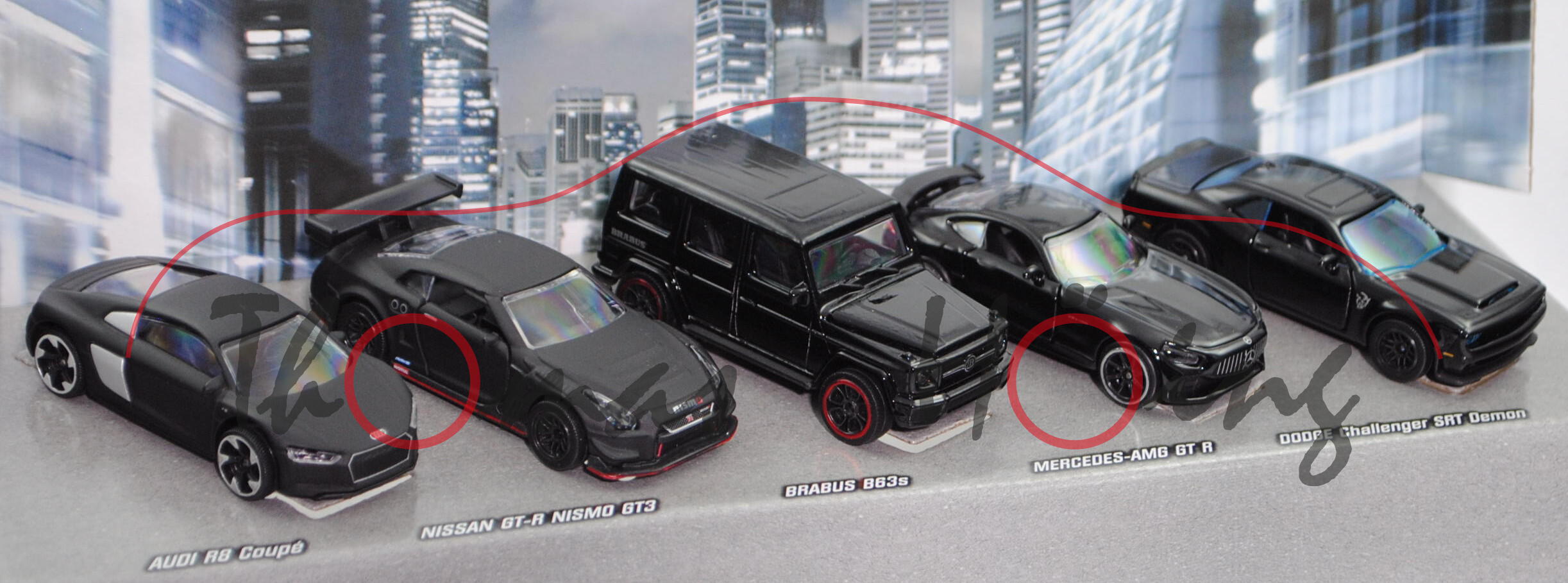 BLACK EDITION Giftpack, Audi + Nissan + BRABUS + Mercedes-AMG + Dodge, majorette, mb