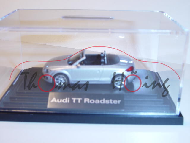 Audi TT Roadster, Mj. 06, lichtsilber, Wiking, 1:87, Werbeschachtel