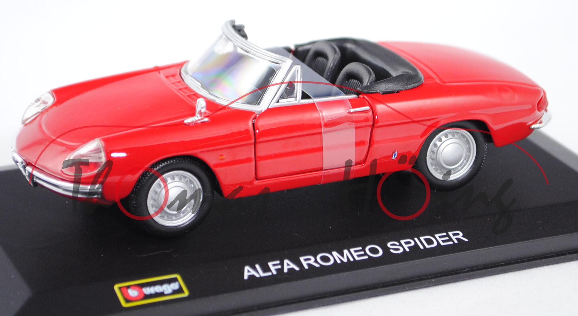 Alfa Romeo Spider (1. Generation, Baureihe 105 (Duetto), Modell 1966-1969), karminrot, innen schwarz