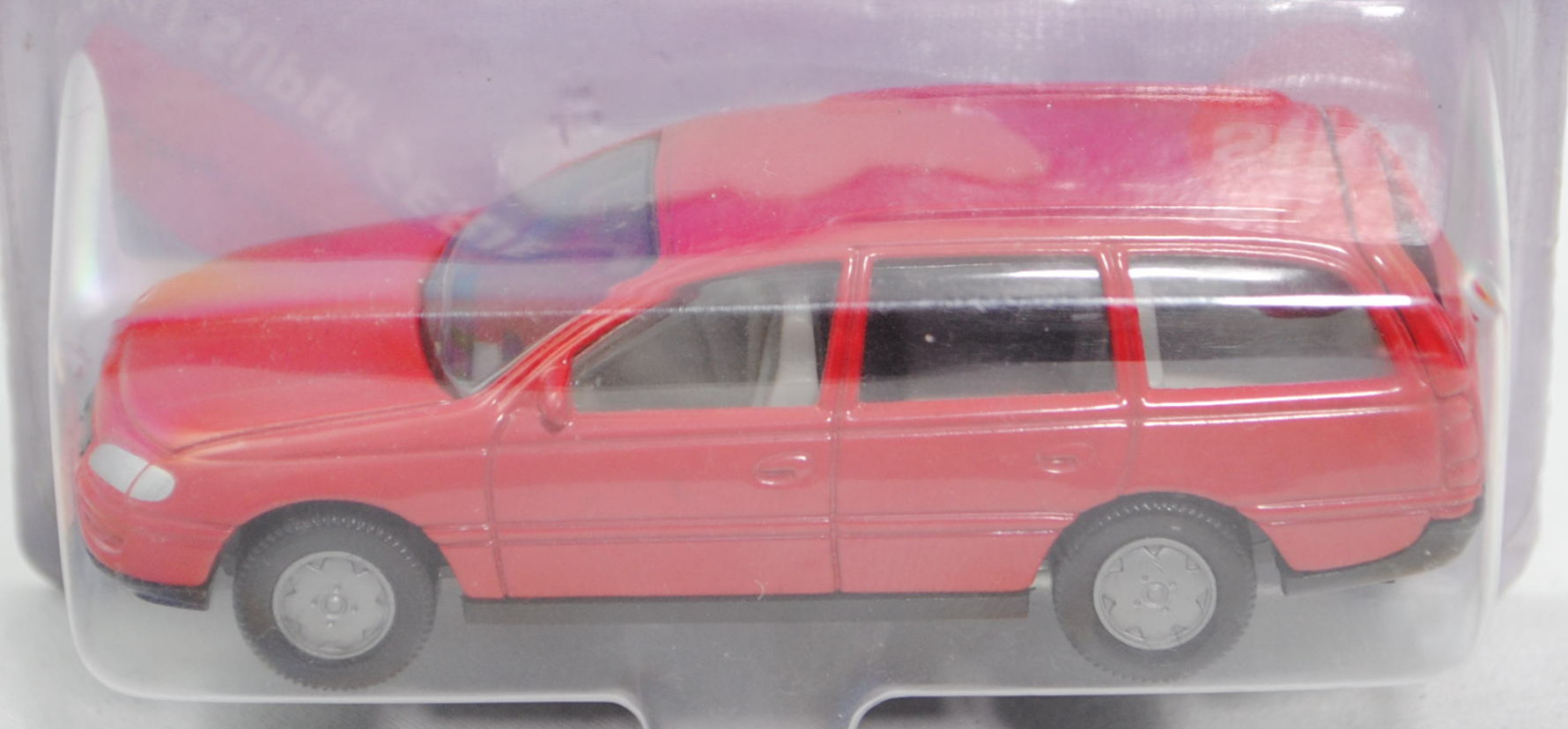 00001 Opel Omega B Caravan 2.0 16V, Modell 1994-1999, karminrot, innen lichtgrau, Lenkrad schwarz, B