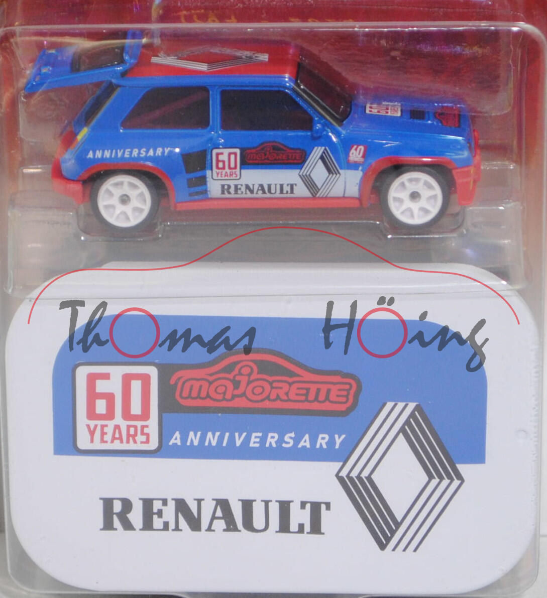 Renault 5 Turbo (1. Gen., Fahrzeugtyp 822000, Mod. 1980-1982), signalblau, majorette, 1:56, Blister