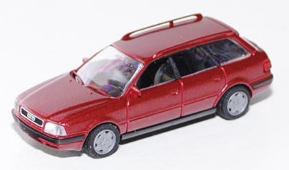 Audi 80 Avant (B4, Typ 8C), Modell 1992-1995, purpurrotmetallic, Rietze, 1:87, mb