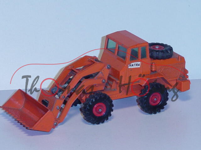 Hatra Tractor Shovel, verkehrsorange, HATRA, beweglicher Frontlader mit Schaufel, Matchbox King Size