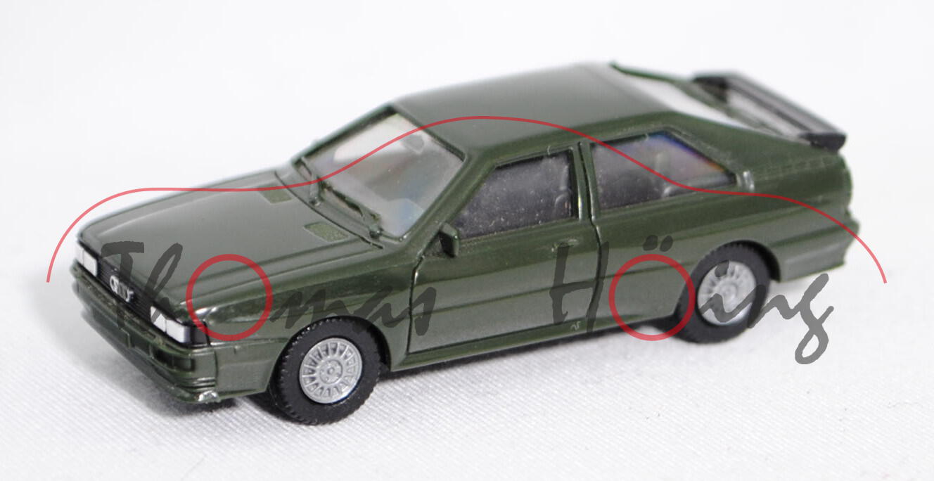 Audi Quattro (B2, Typ 85Q, Modell 1980-1982), chromoxydgrün, Herpa, 1:87, mb (Schachtel vergilbt und