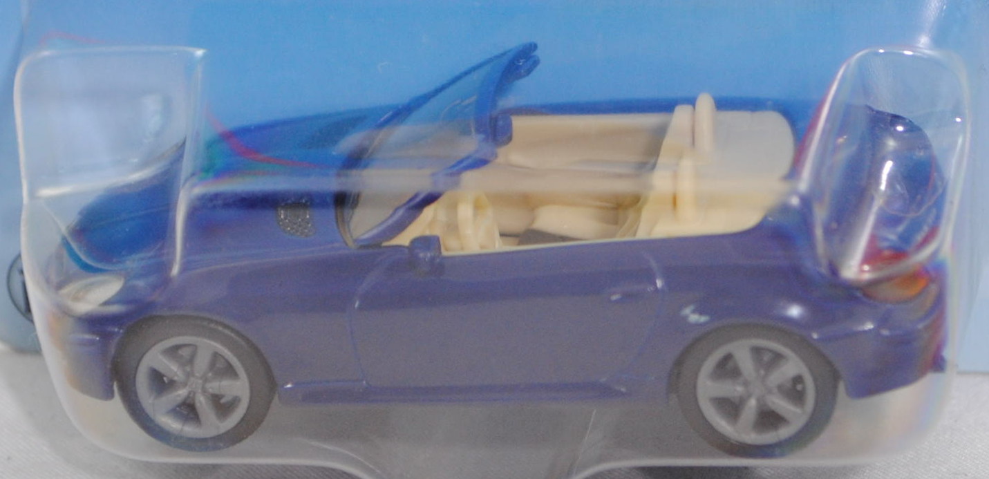 00002 Mercedes-Benz SLK 350 (R 171, Mod. 2004-2008), hell-kobaltblau (dunkelblau), SIKU, 1:55, P29a