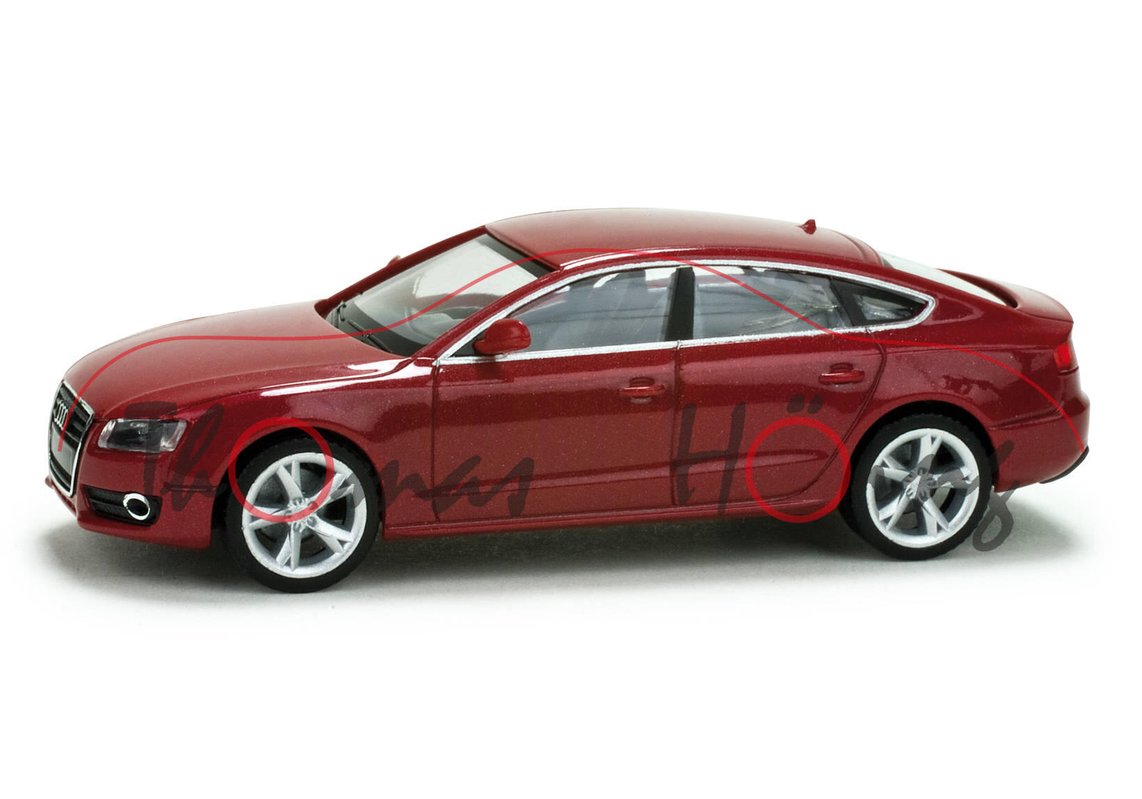 Audi A5 Sportback 2.0 TFSI quattro (Typ 8TA, Modell 2009-2011), hell-purpurrotmet., Herpa, 1:87, mb