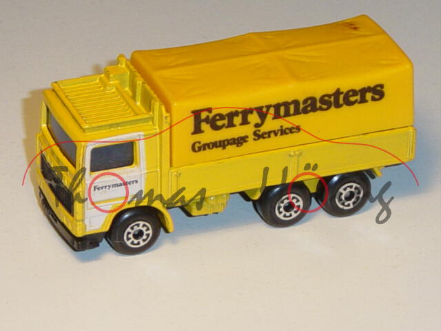 Volvo Tilt Truck, signalgelb, Ferrymasters / Groupage Services, 1:90, Matchbox Series