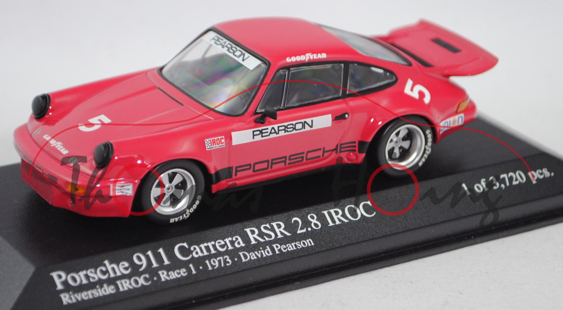 Porsche 911 Carrera RSR 2.8 IROC (Mod. 1972-1973), guards red, IROC 1973-1974, Minichamps, 1:43, mb