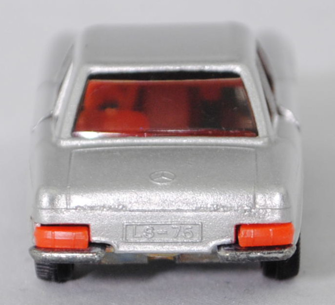 00007 Mercedes-Benz 280 SL (W 113, Pagode, Modell 1968-1971) mit Hardtop (Coupédach), silber, Bpr. V 302 / 1017, W-Germ, Verglasung rauch, R11 gerillt, SIKU SUPER, 1:60, m-