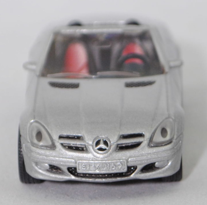 00000 Mercedes-Benz SLK 350 (interne Baureihenbezeichnung R 171, Vor-MoPf, Modell 2004-2008), silbergraumetallic, Bpr. MERC. BENZ SLK 350 und 1002, SIKU SUPER, 1:55, m