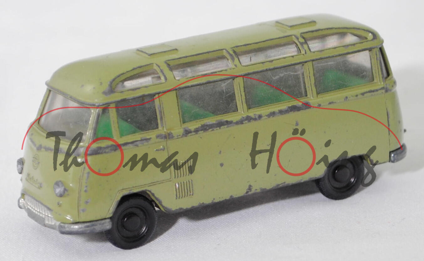 00004 TEMPO-MATADOR I Kraftomnibus (Modell 1961-1963), hell-schilfgrün, innen hell-minzgrün, Spange, Hohlnieten, R1 Ø 11 mm, SIKU, 1:61, vsc