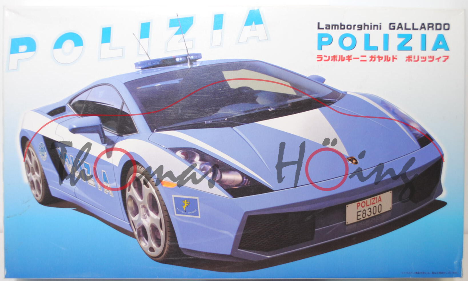 12232 Lamborghini Gallardo POLIZIA, Modell 2004-2008, hellblau/reinweiß, mit dem Bau wurde schon beg