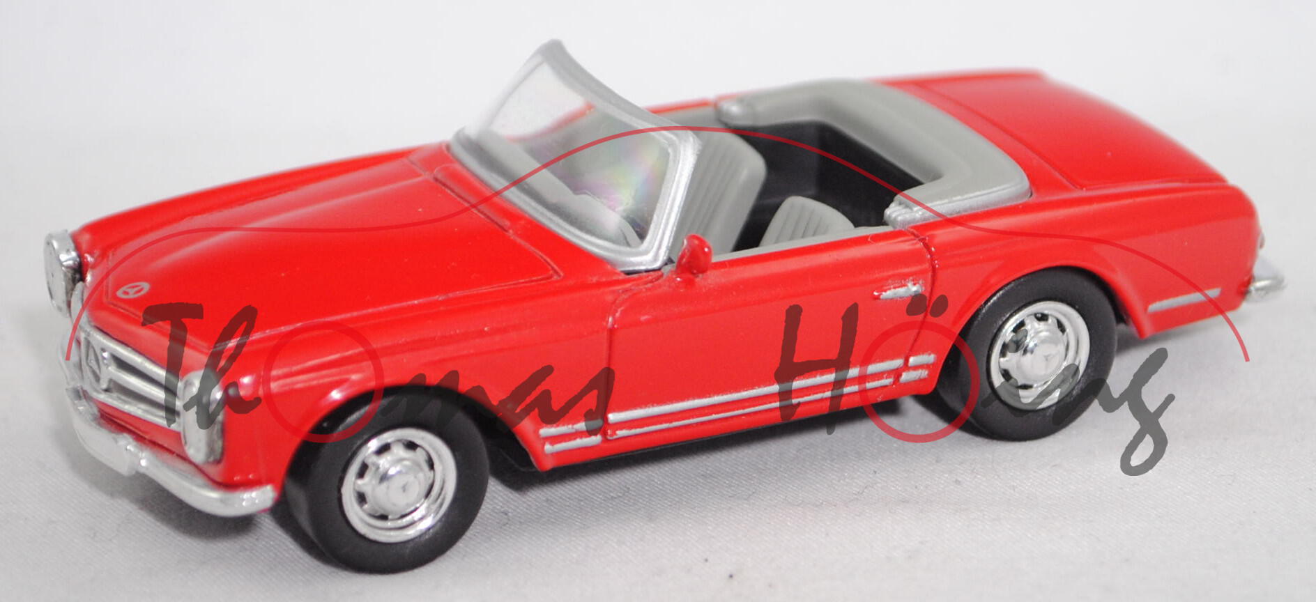 Mercedes-Benz 280 SL (W 113 E 28, Pagode, Modell 1968-1971), signalrot, New Ray, 1:43, PC-Box