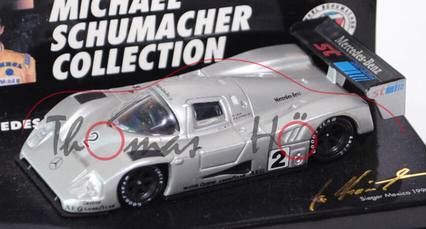 Mercedes-Benz C11 (Hersteller: Sauber Motorsport), Modell 1990, silber, Sportwagen-Weltmeisterschaft