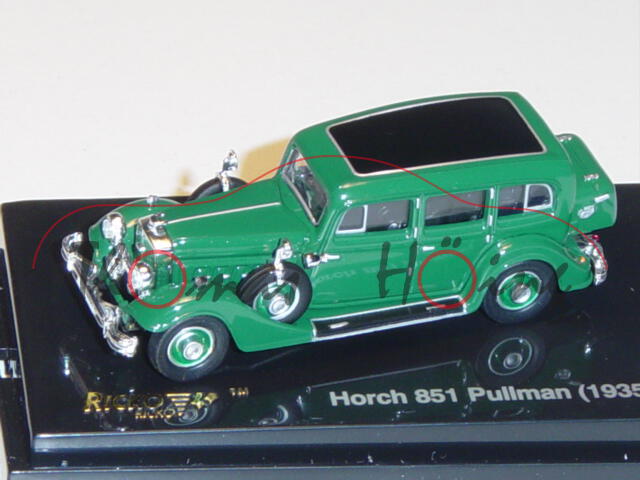 Horch 851 Pullmann 1935, opalgrün, Ricko / Busch, 1:87, PC-Box