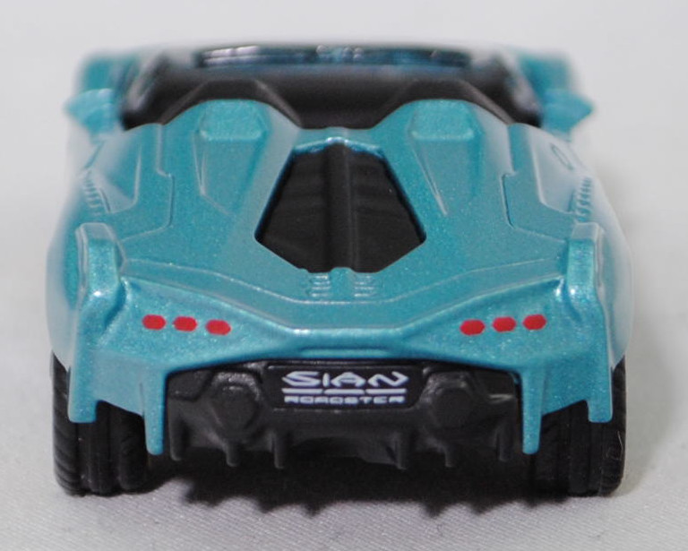 00000 Lamborghini Sián Roadster (1. Generation, Baureihe Sián Roadster, Modell 2020-), hell-wasserblaumetallic (blu uranus matt), innen schwarz, SIKU SUPER, 1:62, P29f