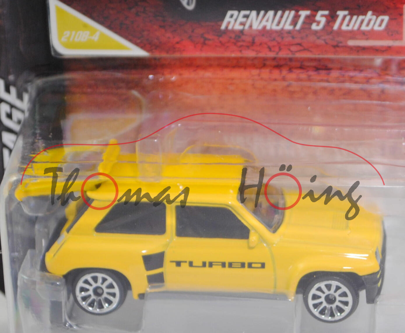 Renault 5 Turbo (1. Generation, Typ 822000, Mod. 1980-1982), verkehrsgelb, majorette, 1:56, Blister