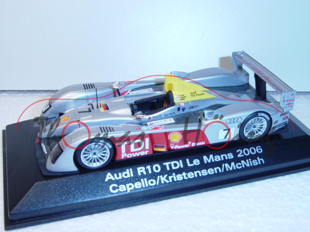 Audi R10 TDI, 24h Le Mans 2006, Capello/Kristensen/McNish, Nr. 7, Minichamps, 1:43, Werbeschachtel