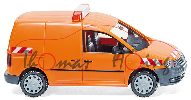 Streckenkontrolle - VW Caddy II (Typ 2K), Modell 2003-2010, orange, Wiking, 1:87, mb