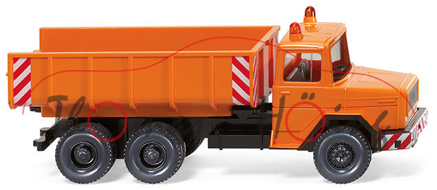 Magirus-Deutz Eckhauber (3. Generation) Schuttwagen, Modell 1971-1983, tieforange, Wiking, 1:87, mb