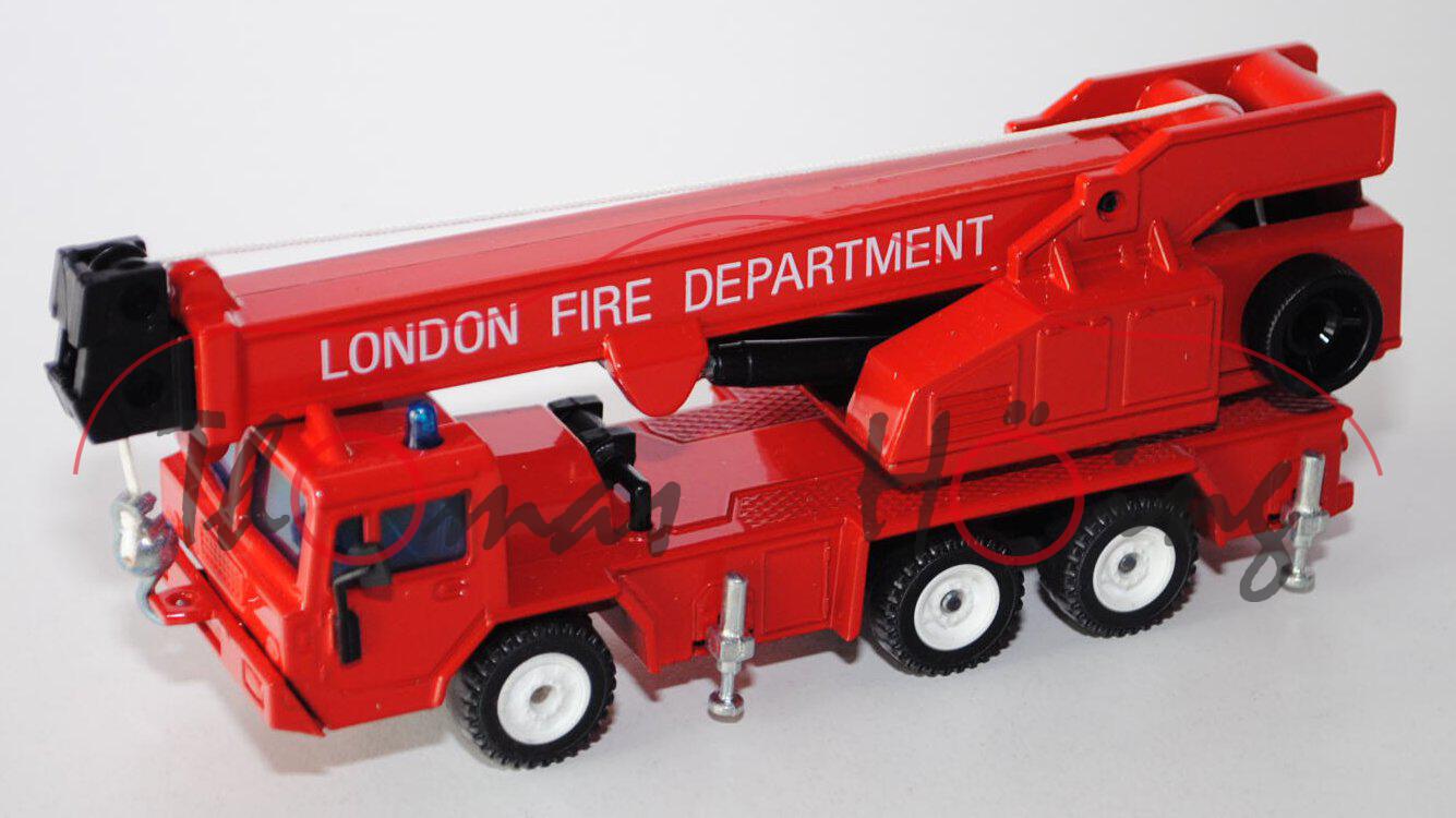 00600 Faun KF 30.31/48 Kranwagen, verkehrsrot, LONDON FIRE DEPARTMENT, LKW12, L14a, GB