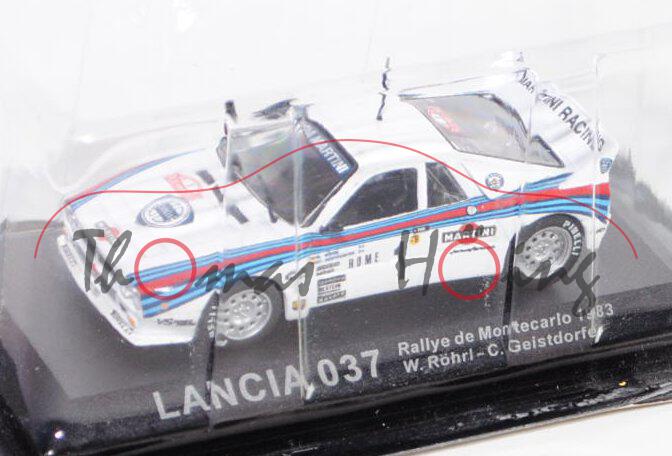 Lancia Rallye 037, Modell 1982-1983, reinweiß, MARTINI / LANCIA, Rallye Monte Carlo 1983, Walter Röh