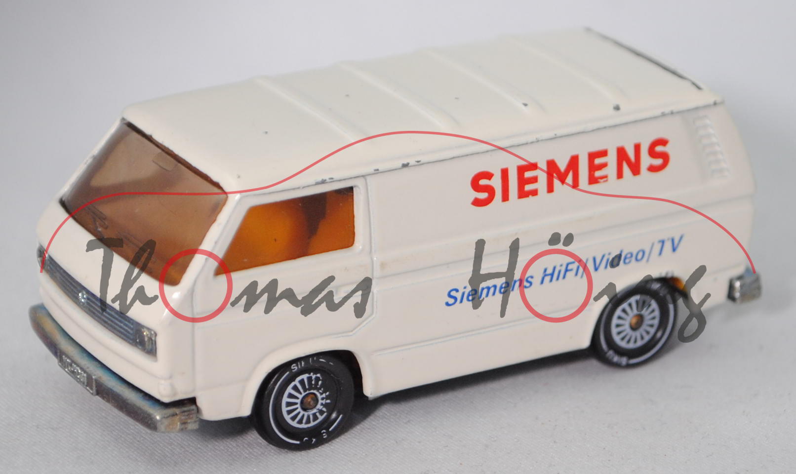 VW Transporter 2,0 Liter (Typ 2-Mod. '80 T3, Mod. 79-82), weiß, SIEMENS / Siemens HiFi/Video/TV, m-