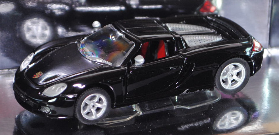 00401 Porsche Carrera GT (Mod. 03-06), schwarz, blackline design by siku, 1:55, Werbeschachtel