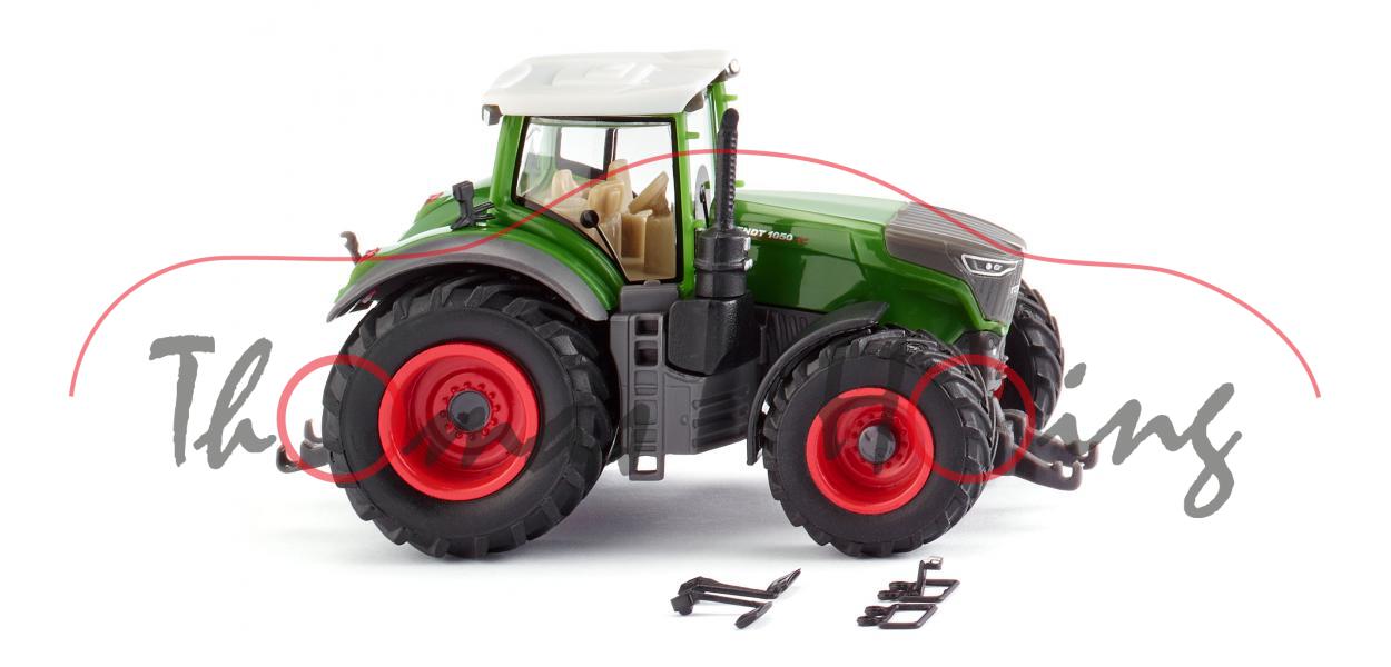 Fendt 1050 Vario (Mod. 15-18), Motorhaube+x5 S-Kabine grün, Dach x5 S-Kabine weiß, Wiking, 1:87, mb