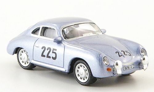 Porsche 356 A Carrera GT, Modell 1955-1959, pastellblaumetallic, Mille Miglia 1957, Nr. 225 (Klassen