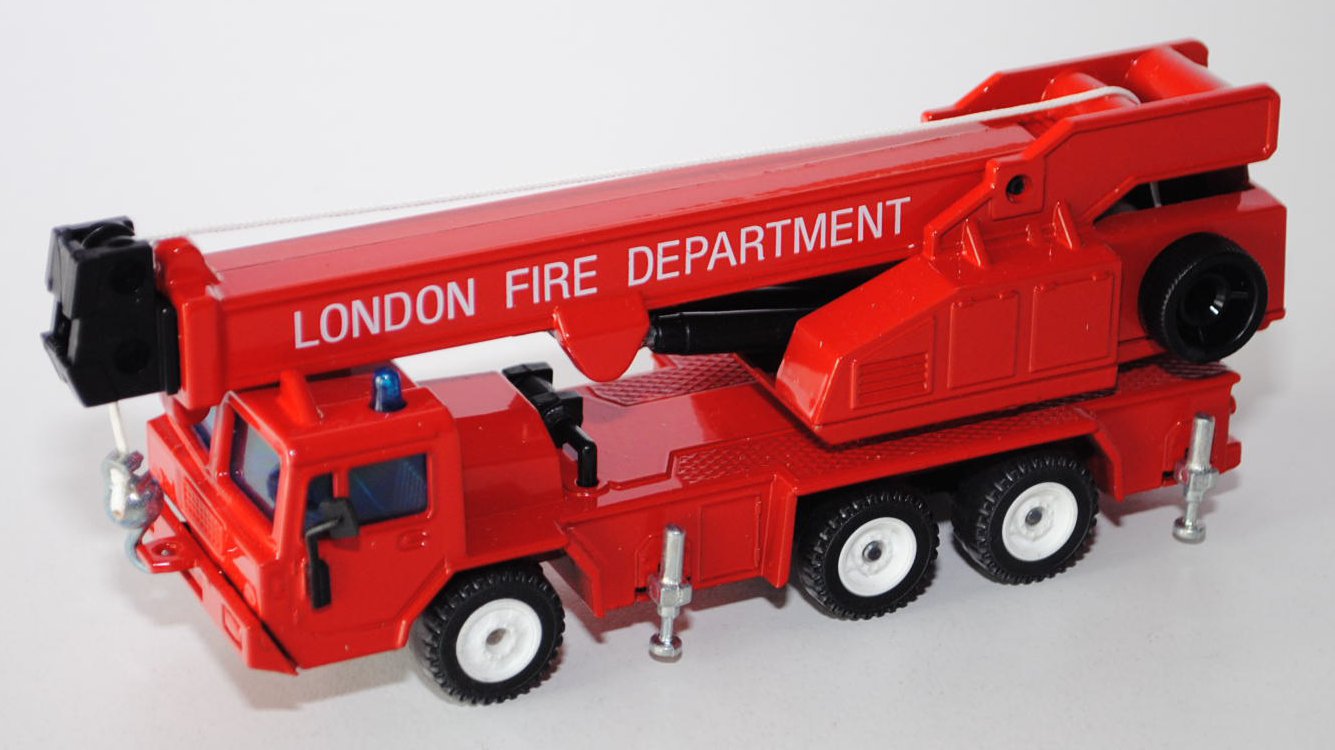 00600 Faun KF 30.31/48 Kranwagen, verkehrsrot, LONDON FIRE DEPARTMENT, LKW12, L14a, GB