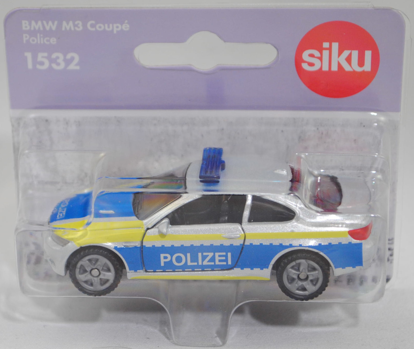 00000 BMW M3 Coupé (4. Generation M3, E92, Modell 2010-2013) Polizei, silbergraumetallic, POLIZEI, B47 geschlossen silbergrau, SIKU SUPER, 1:58, P29f