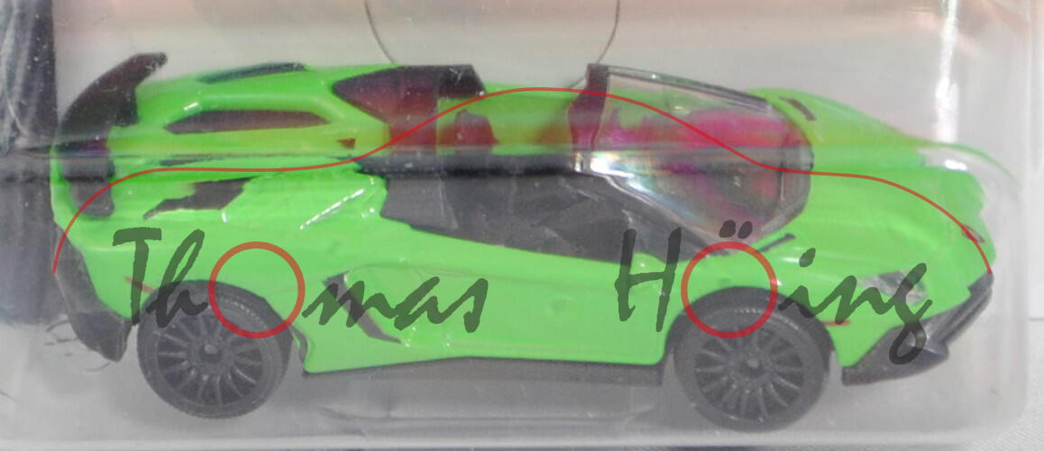 Lamborghini Aventador LP 750-4 Supervelocé Roadster (Nr. 219G), hell-gelbgrün, majorette, 1:64, mb