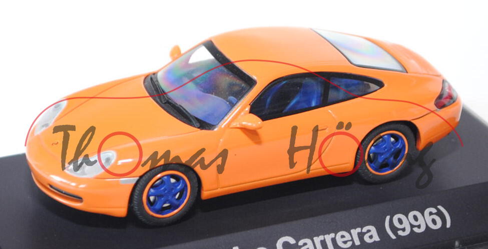 Porsche 911 Carrera (Typ 996), Modell 1997-2006, pastellorange, Sondermodell MODELL FAHRZEUG, Schuco