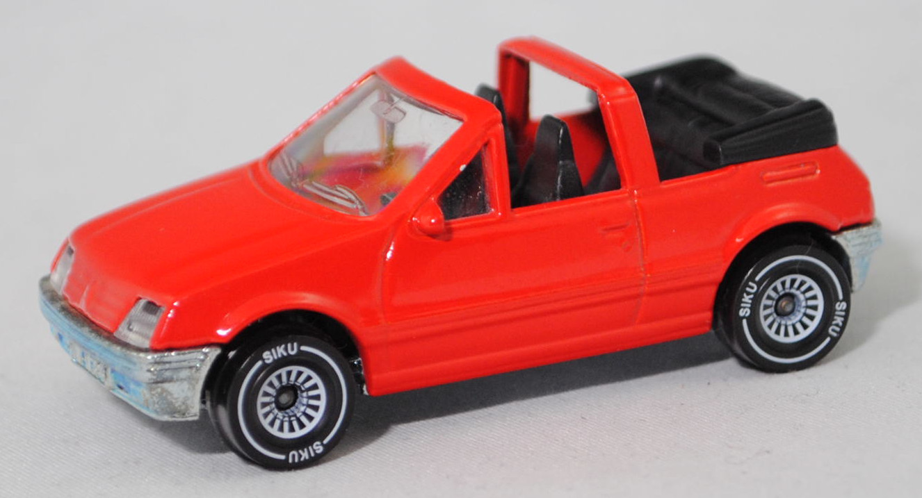 00000 Peugeot 205 CTI 1.6 Cabriolet (1. Generation, 741B, Modell 1986-1988), verkehrsrot, innen schwarz, W-Germ, ohne CE-Zeichen, B4, SIKU SUPER, 1:53, m