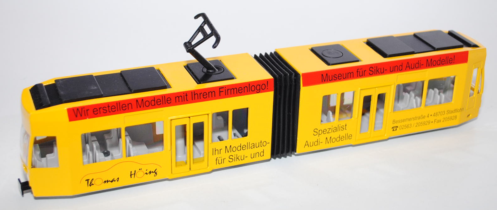 00401 DÜWAG Straßenbahn, gelb, Thomas Höing / Museum für Siku- und Audi-Modelle!, L15 (Sondermodell)