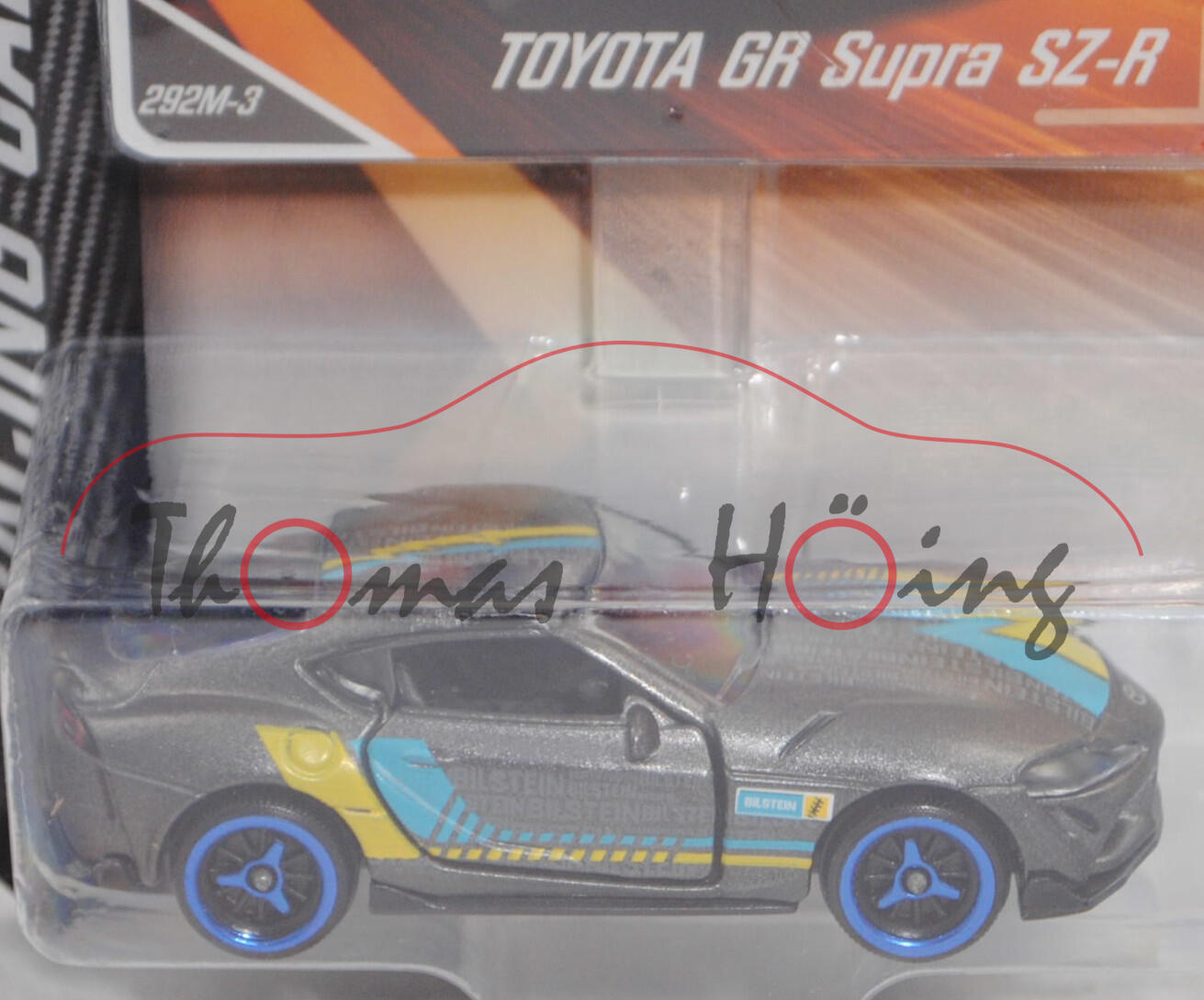 Toyota GR Supra SZ-R (A90 bzw. J29, Mod. 2019-), graumetallic, BILSTEIN , Nr. 292M-3, majorette, mb