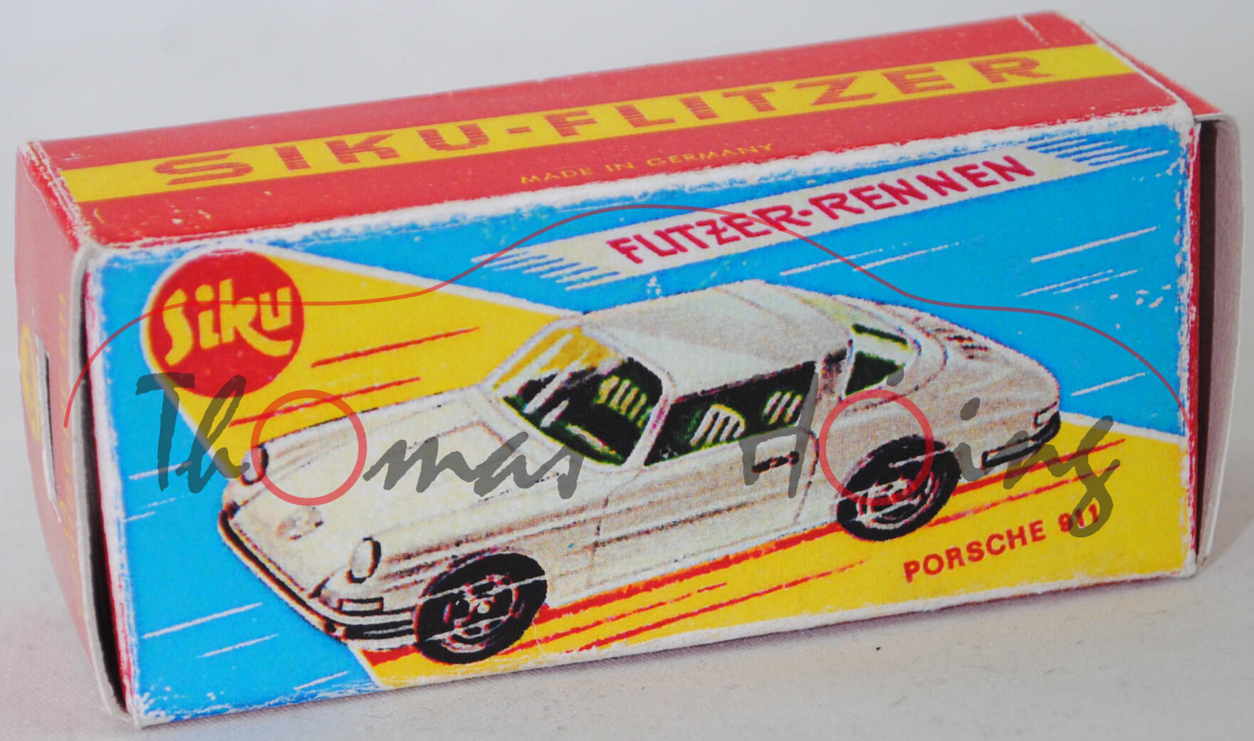 00011 Porsche 911 E Targa (F-Modell bzw. Urmodell, B-Serie, Modell 1968-1969), hell-tieforange, Verglasung klar, R3, SIKU V-SERIE, 1:60, P5 (Repro-Schachtel)